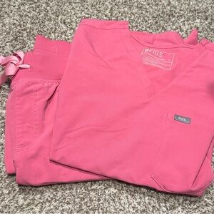 Figs 2024 Breast Cancer Pink Scrub Set